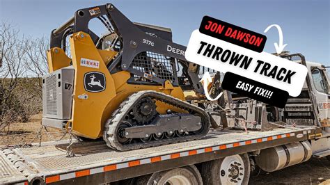 How to fix a thrown skidsteer track 